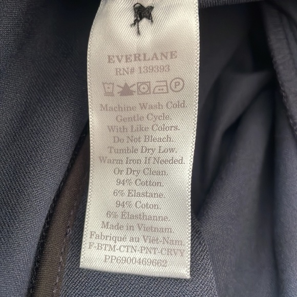 Everlane Curvy Side-Zip Stretch Ankle Pant Slim Stretch Blue Size 2 - Picture 11 of 12